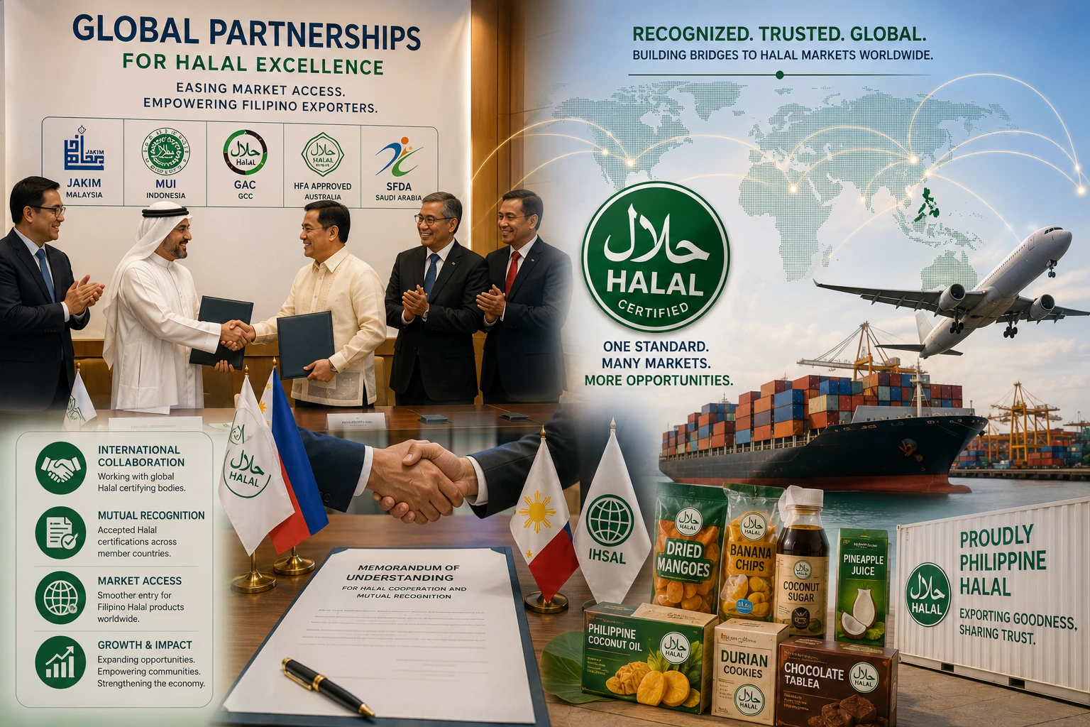International certifying-body partnerships — AI-generated illustration